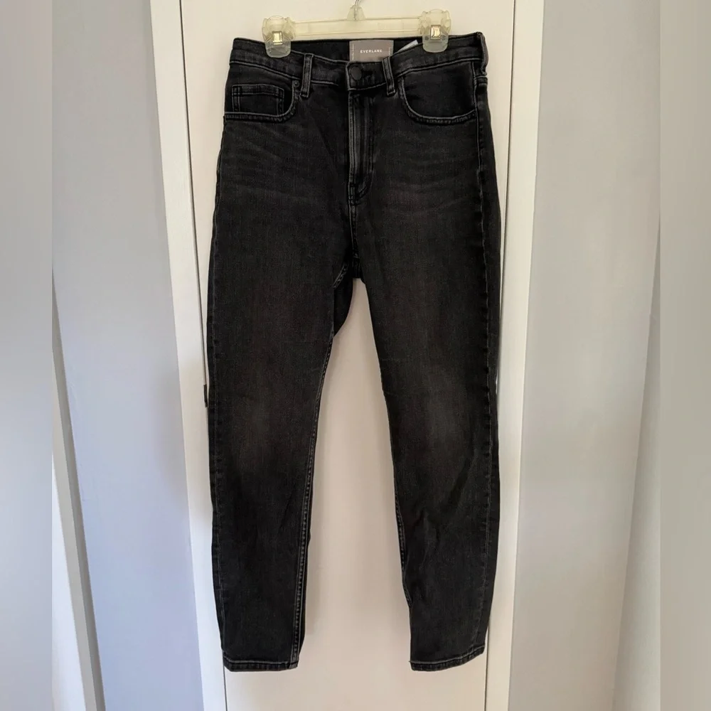 Everlane High Rise skinny jean washed black